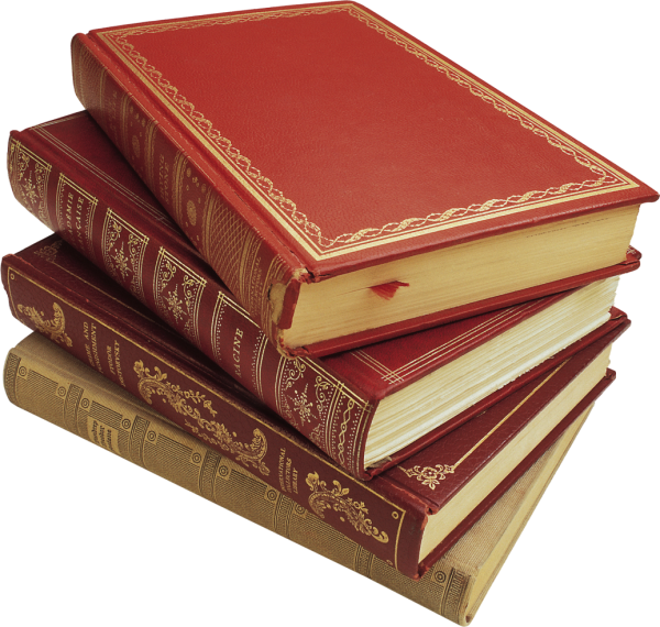 Книги на прозрачном фоне