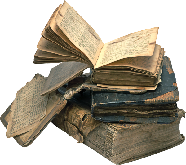 Книги на прозрачном фоне