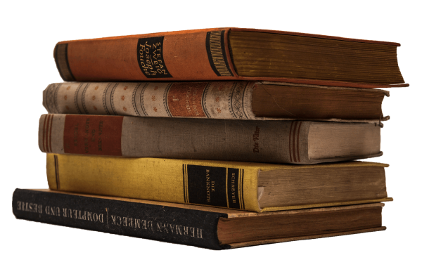 Книги на прозрачном фоне