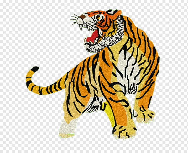 Тигр на прозрачном фоне