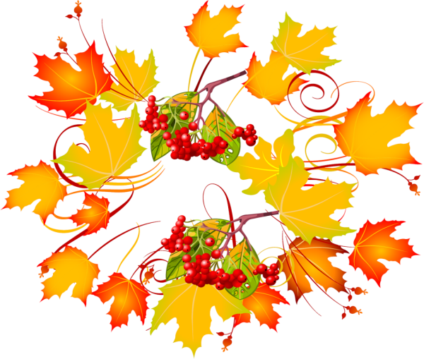 Осенний клипарт на прозрачном фоне