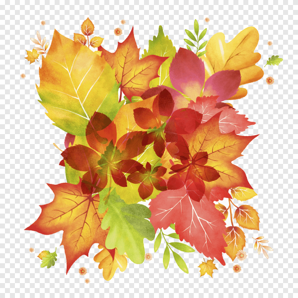 Осенние листья акварелью