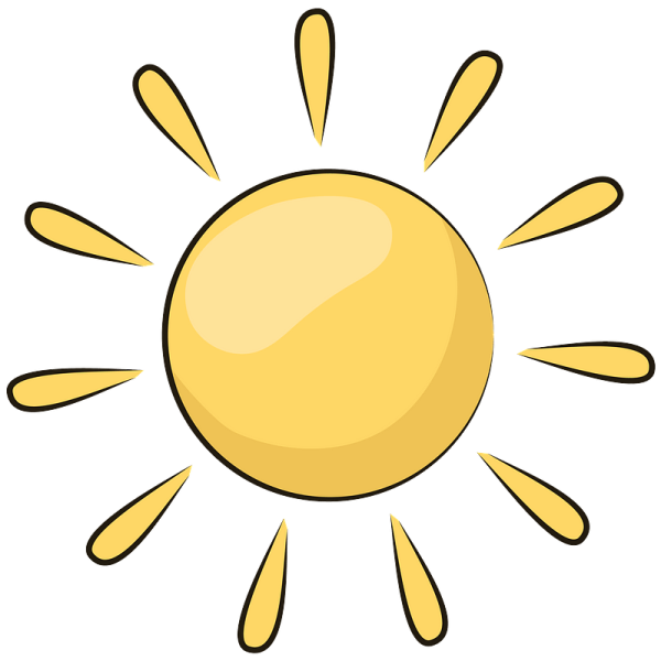 Солнышко клипарт на прозрачном фоне