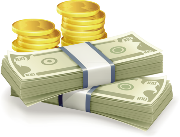 Наличные деньги на прозрачном фоне