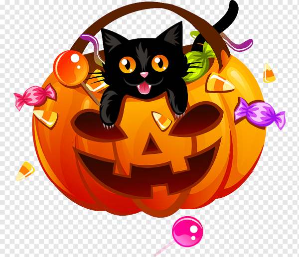 Хэллоуин на прозрачном фоне