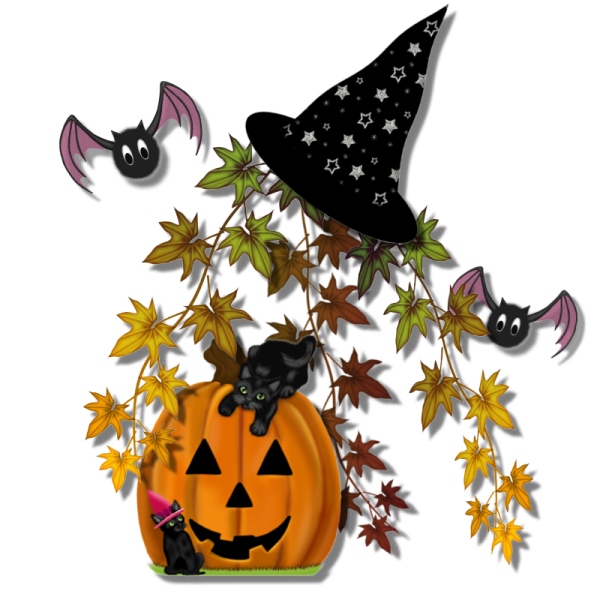 Хэллоуин на прозрачном фоне