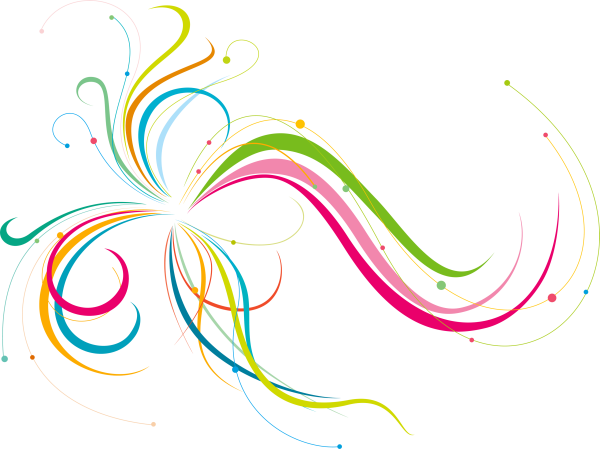 Разноцветные линии на белом фоне