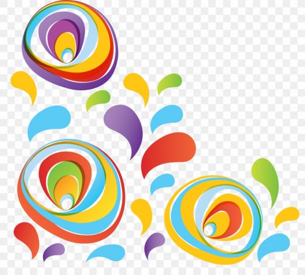 Цветные узоры на белом фоне