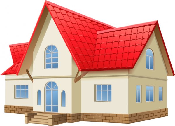 Дом на белом фоне