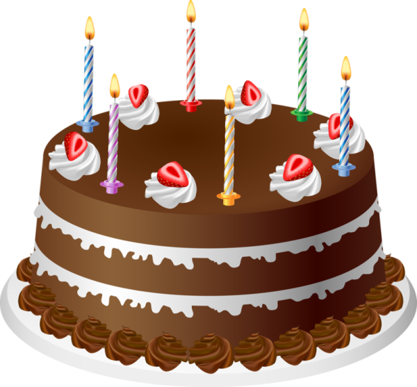 Мультяшный тортик на прозрачном фоне