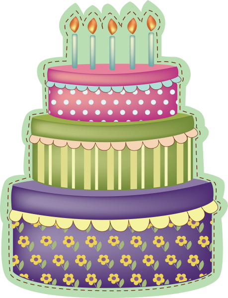 Большой торт на прозрачном фоне