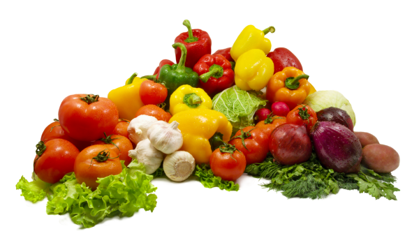 Овощи на белом фоне