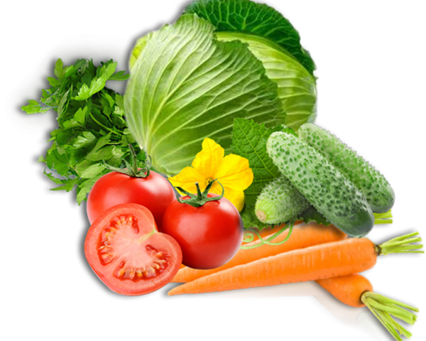 Овощи на прозрачном фоне