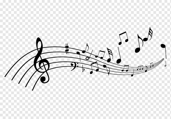 Нотный стан на белом фоне