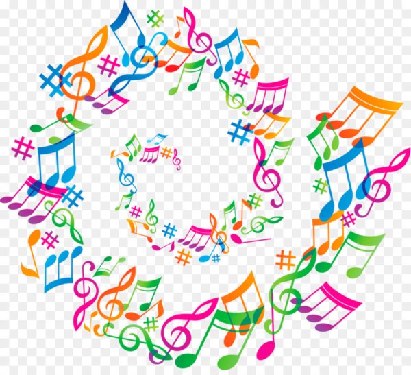 Красивые цветные нотки