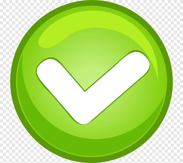 Зеленая галочка в круге