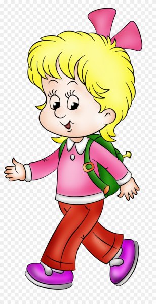 Мультяшная девочка с игрушкой