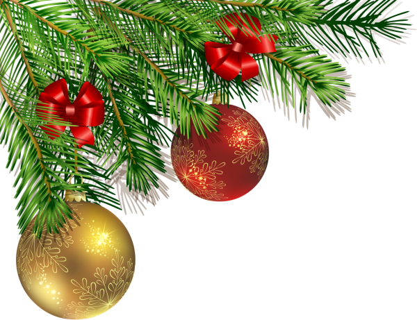 Новогодняя тематика на прозрачном фоне