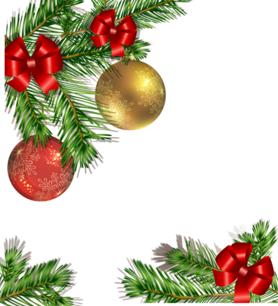 Новогодняя атрибутика на белом фоне