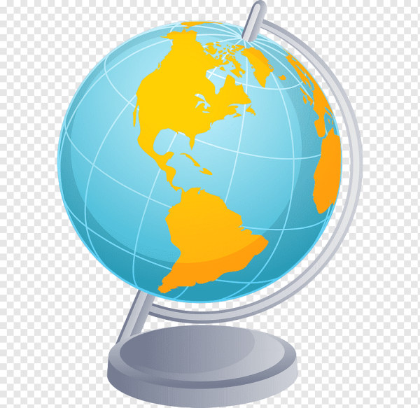 Школьный Глобус на прозрачном фоне