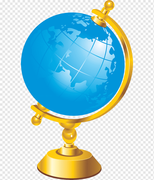 Школьные глобусик на прозрачном фоне