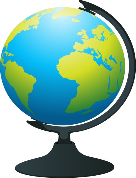Глобус на белом фоне