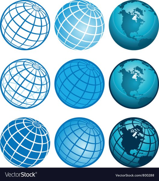 Глобус Векторная Графика