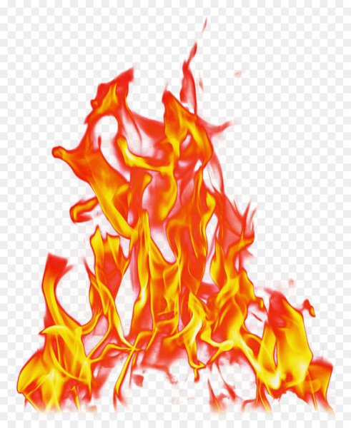 Языки пламени на белом фоне