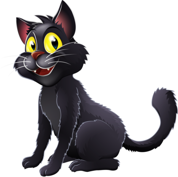 Черный кот мультяшный