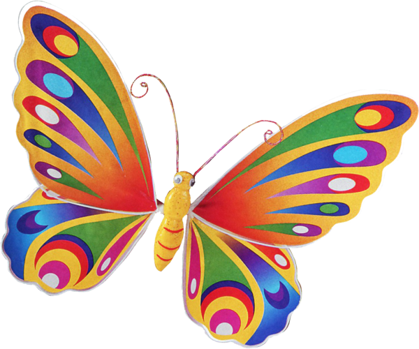 Бабочка для детей на прозрачном фоне