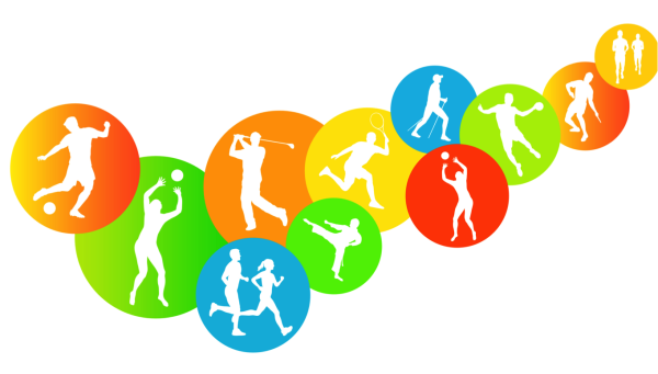 Здоровый образ жизни на белом фоне