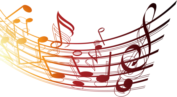 Нотный стан на белом фоне