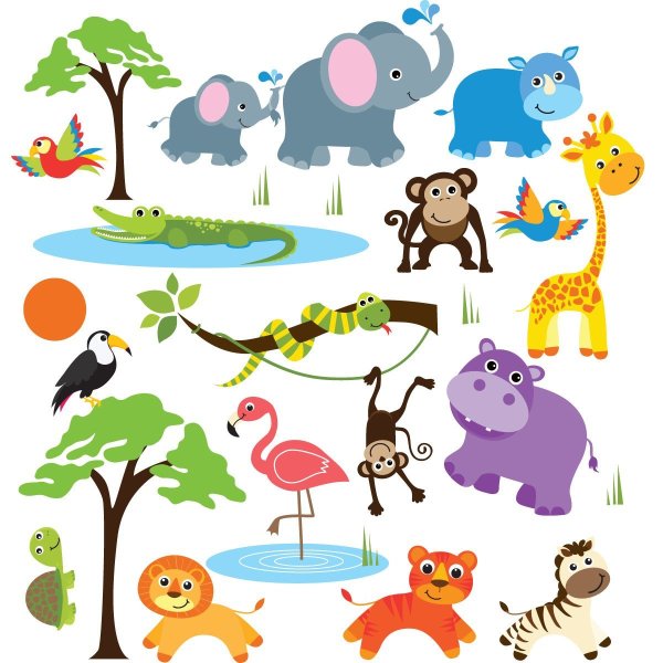 Животные в детском стиле