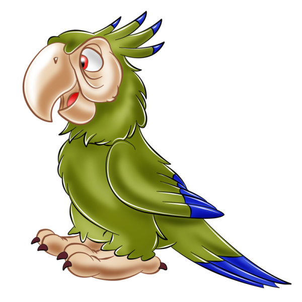 Попугай из мультика