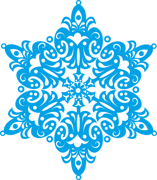 Синие снежинки