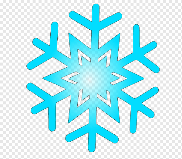 Снежинка простая цветная