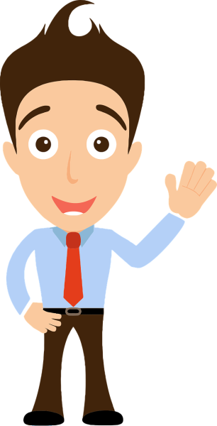 Нарисованный человек в костюме