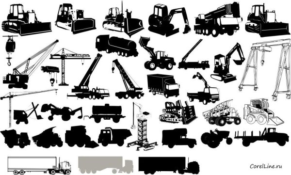 Силуэты строительной техники