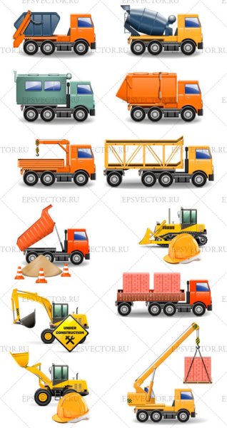 Строительная техника вектор