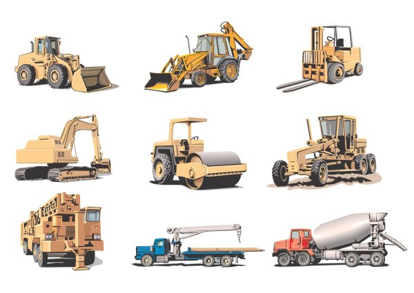 Желтый трактор JCB