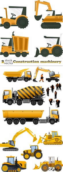 Экскаватор погрузчик JCB вектор