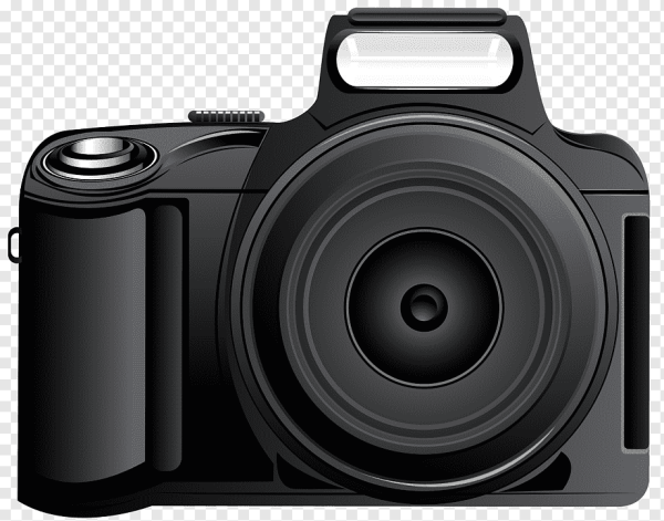 Фотокамера на белом фоне