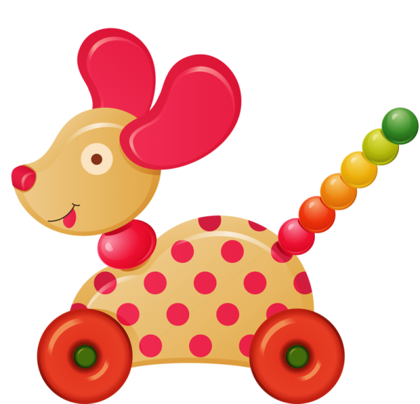 Детские игрушки на прозрачном фоне