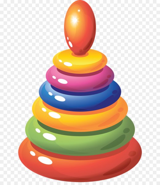 Детские игрушки на прозрачном фоне