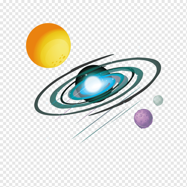 Космические объекты на прозрачном фоне