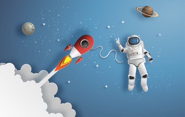 Космос ракета космонавт