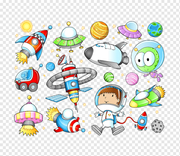 Космические объекты векторные иллюстрации