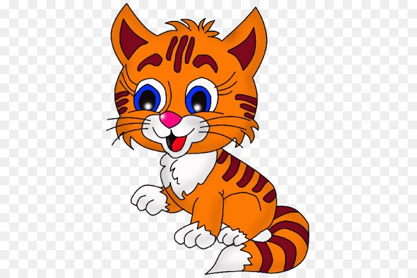 Рыжий котенок мультяшный