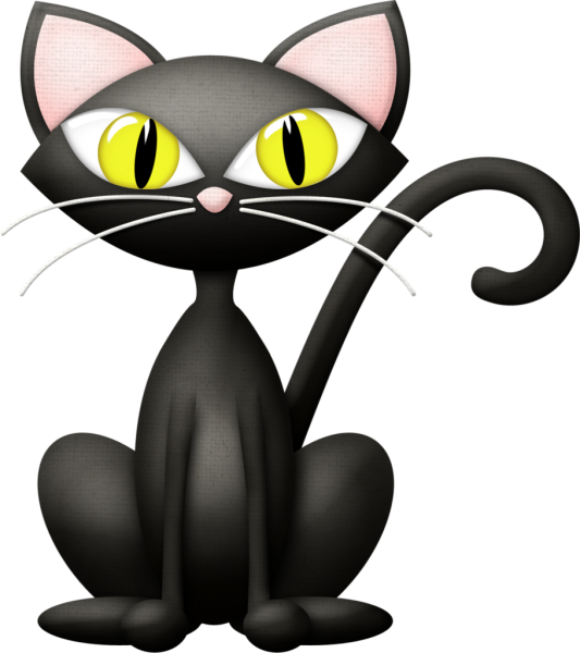 Черный кот мультяшный