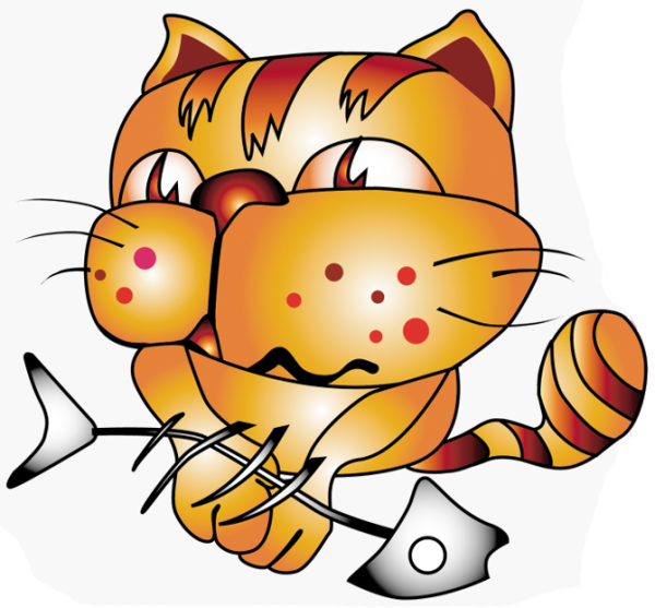 Веселый кот мультяшный